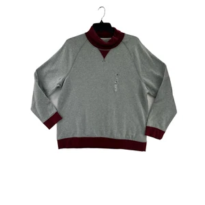 Club Room Soft Fleece Pullover Sweatshirt Mock Neck Heather Gray XL - Picture 1 of 7