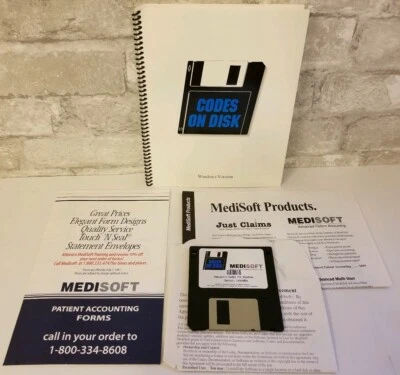 Medisoft Codes On Disk Windows 1995 3.x Manual Specialty Pediatrics 1999 Vintage - Image 1 of 2