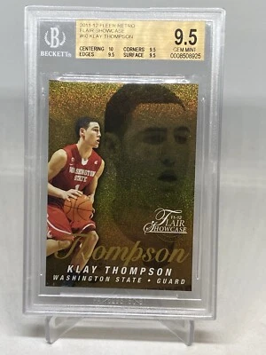 Fleer Retro Flair Showcase 2011/150 Klay Thompson BGS 9,5 QUAD Rookie RC POP 8 Foto 1 de 4
