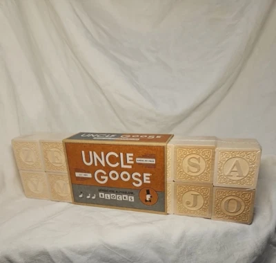Bloques Alphablank mayúsculas Uncle Goose sellados hechos en EE. UU. Foto 1 de 4