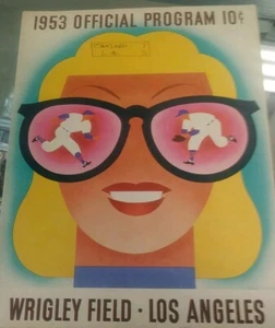 1953 Official Wrigley Field Baseball Program - Los Angeles Oakland Minor PCL - Picture 1 of 6