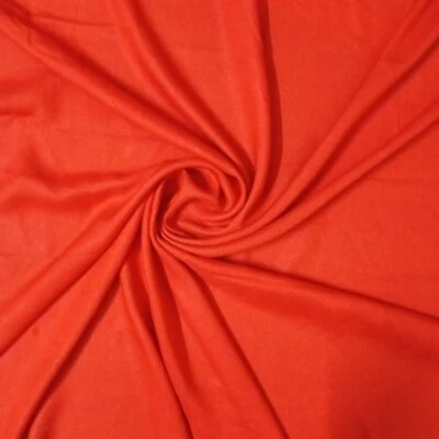 "Tela de rayón rojo 44"" de ancho - Material de viscosa suave por yarda para vestido, Kurti" Foto 1 de 4