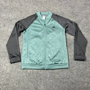Adidas Track Jacket Womens Medium Firebird Floral Embossed Full Zip DW4158 - Picture 1 of 11