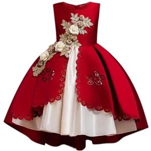 Vestidos Para Niñas De Fiesta Casuales Elegantes Ropa Moda Floral Edad 2-10 Años - Picture 1 of 15