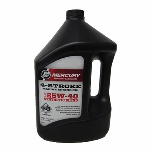 Mercury 4 Stroke Synthetic Blend 25W-40 Engine Oil 92-8M0078630 Case 3 Gallons - Picture 1 of 12