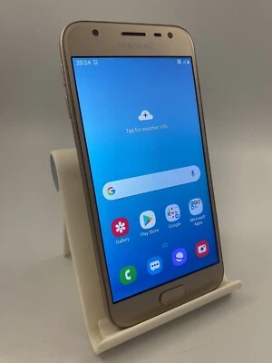 Samsung Galaxy J3 2017 Gold Unlocked 16GB 5.0" 13MP 2GB RAM Android Smartphone - Image 1 of 4