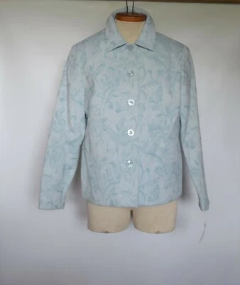 Chaqueta Blazer Para Mujer Appleseeds Petite Azul Claro Mezcla Algodón Talla 6P Foto 1 de 4