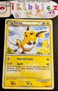 Raichu 33/90 LP Non Holo HGSS Undaunted Pokémon Card. Free Tracked Shipping! - Picture 1 of 2