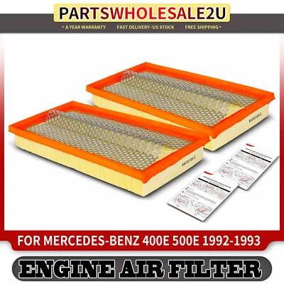 2x Filtro de aire del motor para Mercedes-Benz 400E 500E 1992-1993 CL500 SL500 S420 S500 Foto 1 de 4