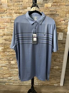 Callaway Opti-Dri Cooling Infinity Stripe Stripe Golf Shirt Grayish Blue 2XL - Picture 1 of 4
