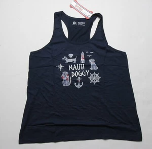 Camiseta sin mangas BOBS Nauti Doggy para mujer (M) azul marino - Imagen 1 de 1