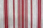  Tela artesanal/tapicería roja a rayas de lino francés 