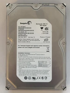 ST3500630A, SN: 9QG, TK, PN: 9BJ046-307, FW: 3.AAF, 08073,Seagate 500Gb 3.5" HDD - Imagen 1 de 2