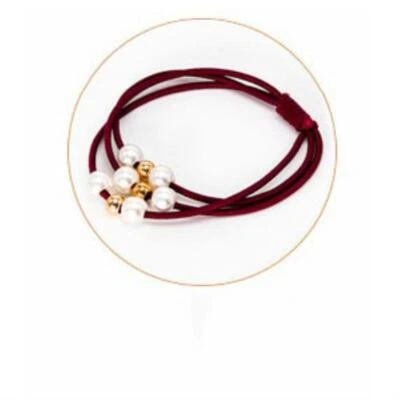 Anillo para el cabello de mujer cuerda para el cabello cola de caballo corbata para el cabello banda de goma elástica alta ↕ Foto 1 de 4