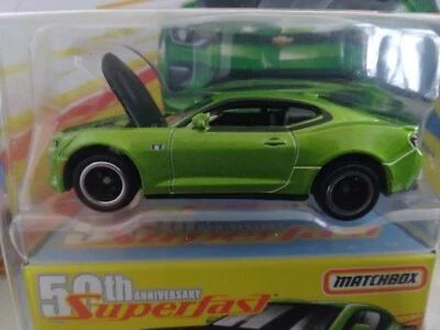 火柴盒 2019 火柴盒 超快 50 周年 17 雪佛兰 CAMARO LOOSE CARDED  — 第 1/4 张图片