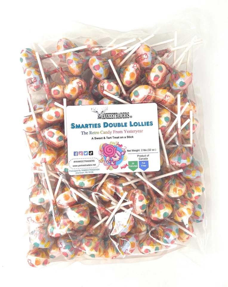 Smarties Double Lollies envueltos 2 libras. sabores mixtos ~ ENVÍO GRATUITO Foto 1 de 4