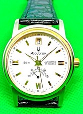 2010s Accutron Automatic 2892-a2 Swiss Made Wrist Watch Power Reserve Date on12