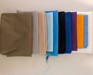 Restos de tela de polialgodón lisa piezas de cortes restos 500 g manualidades para acolchar - Imagen 1 de 7
