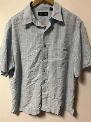 Men’s Roundtree & Yorke Modal/Polyester S/S Button Up Shirt Size L Casual - Image 1 of 4