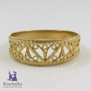 Filigraner Vintage 585er Gelbgold Ring, Gr. 59 (E2100) - Bild 1 von 6