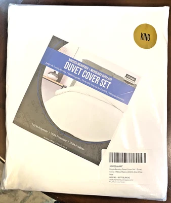 White King Duvet Cover Set - Soft Duvet Cover King Size, 3 Pieces - Image 1 of 4