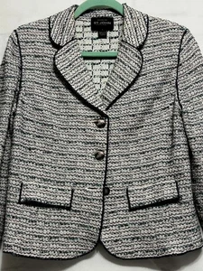 ST.JOHN Boutique Damen Strick Tweed hell lila weiß türkis Jacke - Bild 1 von 17