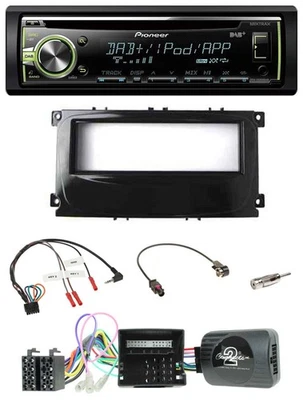 Pioneer DAB USB MP3 Lenkrad CD Autoradio für Ford Galaxy Focus C-Max Can ab 2007 - Bild 1 von 4