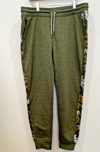 Burton Oak Hose Herren Large oliv Fleece Jogginghose Sweatpants Logo B - Bild 1 von 11