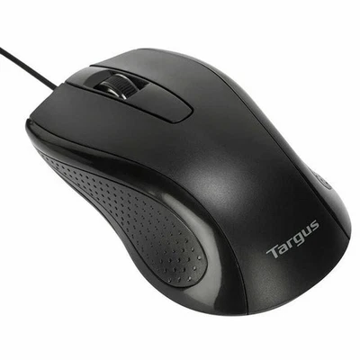 Targus Full-Size Optical Wired Mouse, Black (AMU81AMGL) - Image 1 of 4