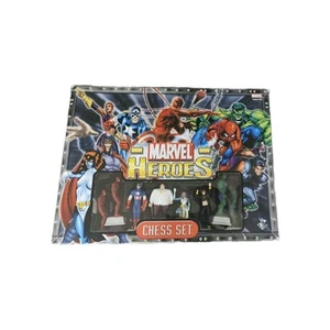 Marvel Heroes Chess Set Boxed 2003 Hulk Spiderman Magneto Kingpin Venom Mystique - Picture 1 of 24