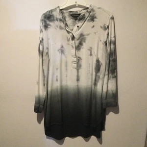 TÚNICA JERSEY ROCK & REPUBLIC GRIS/NEGRO OMBRE MANGAS 3/4 GRANDE - Imagen 1 de 13