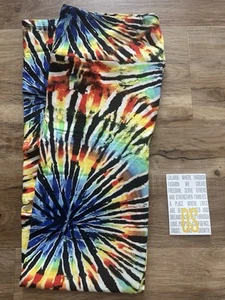 NEW RELEASE LuLaRoe OS One Size Leggings Beautiful Traditional Tie Dye Print New - Picture 1 of 3
