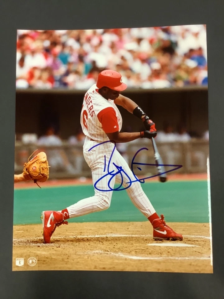 REGGIE SANDERS SIGNED 8X10 PHOTO CINCINNATI REDS BASEBALL AUTOGRAPH COA AUTO MLB - Image 1 of 1