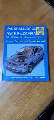 VAUXHALL ASTRA MK4 & ZAFIRA 98-04 HAYNES WORKSHOP MANUAL 3758 USED COND FREE P&P - Image 1 of 4