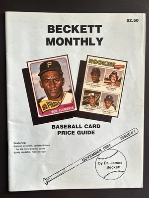 1984 BECKETT Monthly Price Guide ROBERTO CLEMENTE First Issue #1  11/84 SANDBERG - Image 1 of 2