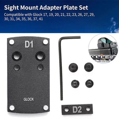 For Glock Pistol Mount Plate Base Red Dot Sight 17 19 22 23 26 27 34 35 37 - Image 1 of 4
