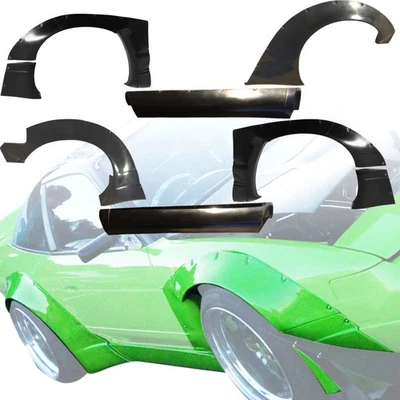 VSaero FRP TKYO v2 Wide Body Flares w Side Skirts 8pc 2/3dr for 240SX Nissan 89 Foto 1 de 4