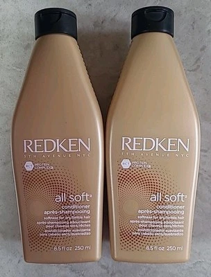 Redken All Soft Conditioner 8.5 Oz For Dry Brittle Hair 2 Bottles - Image 1 of 2