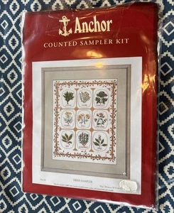 Anchor Counted Cross Stitch Kit Herb Sampler New 38cm x 30.5cm PSC08 14 - Picture 1 of 7