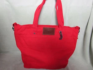 Abercrombie & Fitch Canvas Bolso de hombro rojo NWT Ideal para la escuela / playa CuTe - Imagen 1 de 7
