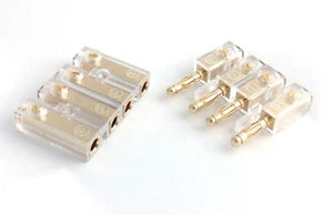 4-fach Kabel-Steckverbinder für Heckablage vergoldet für Kabel bis 4mm² - Bild 1 von 3