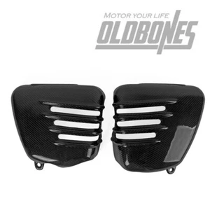 Carbon Fiber Side Fairing Battery Cover Real For Triumph BONNEVILLE T100 01-15 - Bild 1 von 9