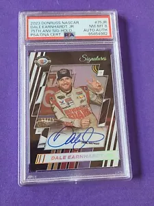 2023 Donruss Nascar Dale Earnhardt Jr 75th Anniversary Auto /75 PSA 8 - Picture 1 of 2