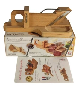 So Aperitif Sausage Guillotine 100% Made in France, Wood 15,5 x 28 x 10 cm - Picture 1 of 9