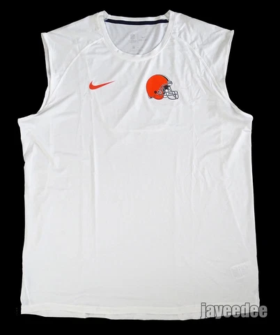 NIKE PRO BREATHE CLEVELAND BROWNS SLEEVELESS FITTED SHIRT NFL TEAM ISSUE 3XL Cover