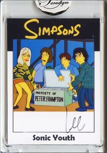 -SONIC YOUTH- The SIMPSONS Signed/Autograph/Auto Certified Music Animation Card