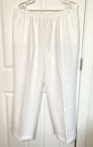 Alfred Dunner Pull-On Pants Womens Size 18 Proportioned Short WHITE 34x28 - Picture 1 of 9