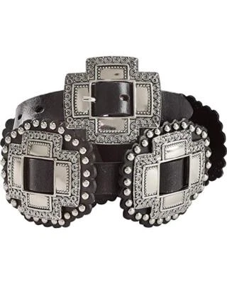 Roper Women's Large Cross Concho Western Style Leather Belt - Image 1 of 2