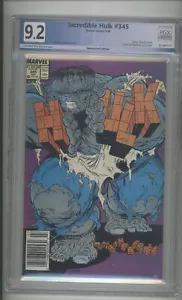 INCREDIBLE HULK #345 PGX 9.2 LEADER TODD MCFARLANE - Picture 1 of 2