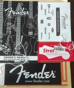 seltene Fender Handbücher Hang Tags Aufkleber Schraubenschlüssel Classic Player 60s Stratocaster  - Bild 1 von 2